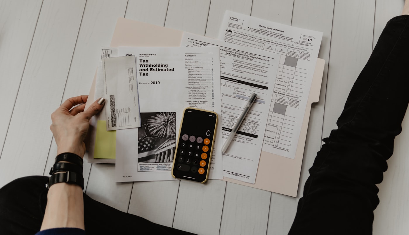 Financial documents and analytics dashboard